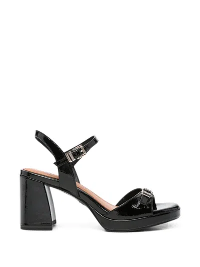 Tamaris Buckled Block-heel Sandals In Black