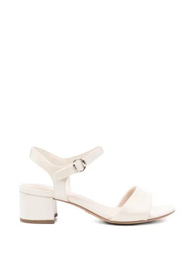 Tamaris Buckle-fastening Leather Sandals In White