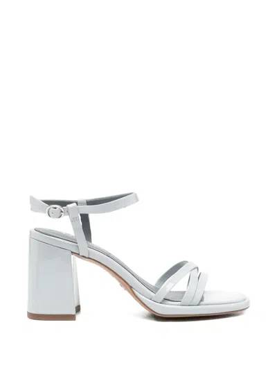Tamaris Patent-finish Strappy Sandals In Silver