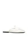 Tamaris Studded Leather Mules In Neutral