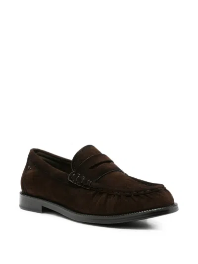 Tamaris Suede Slip-on Loafers In Red