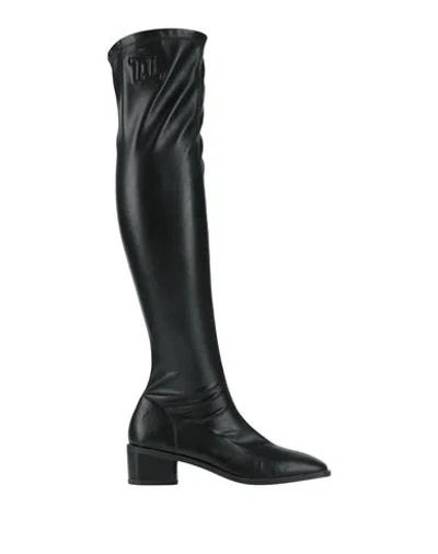 Tamaris Woman Boot Black Size 8 Textile Fibers