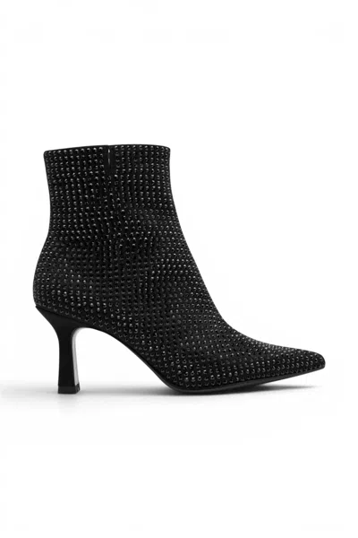 Tamaris Women's Diamante Stiletto Heeled Fashion Ankle Boots - 25385-47 In Black