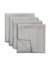 Tameko Neutrals / Grey Merrow Napkin - Dark Grey - Set Of Four In Gray