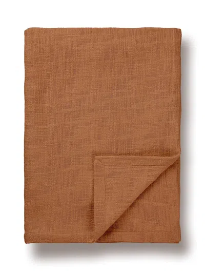 Tameko Red Tate Bed Throw - Rust In Brown