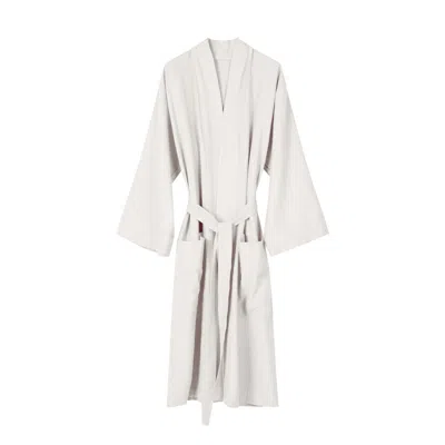 Tameko Women's Nami Organic Cotton Kimono Robe / White