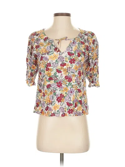 Pre-owned Tamga Designs 3/4 Sleeve Blouse In White