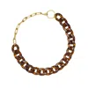 Tami&tami Women's Brown / Gold Matias Leopard Link Necklace