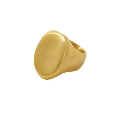 Tami&tami Women's Gold Ten Sixty Four Studio Shape Of Water Signet Ring