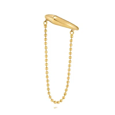 Tami&tami Women's Heradi Wave Chain Gold Ear Cuff