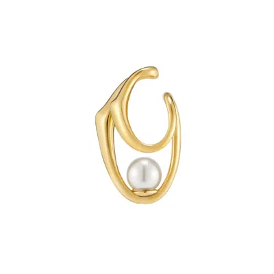 Tami&tami Women's Heradi Wave Gold Ear Cuff