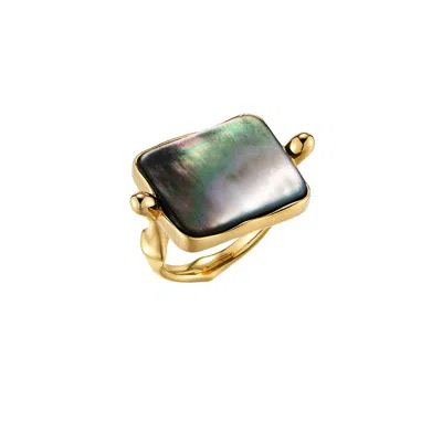 Tami&tami Women's Heradi Wave Stone Gold Ring