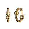 Tami&tami Women's Leclat Double Ball Gold Earrings