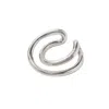 Tami&tami Women's Leclat Double Twist Silver Ear Cuff
