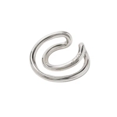 Tami&tami Women's Leclat Double Twist Silver Ear Cuff
