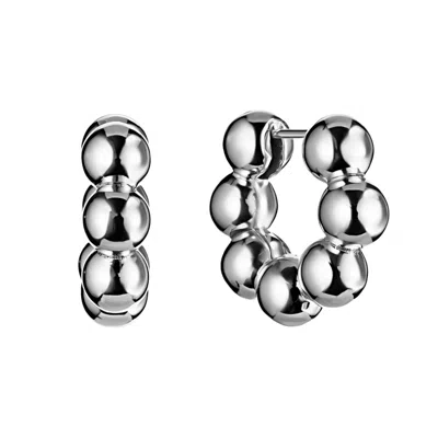 Tami&tami Women's Leclat Silver Ball Earrings
