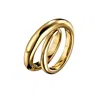 Tami&tami Women's Leclat Thick Double Layer Gold Ring