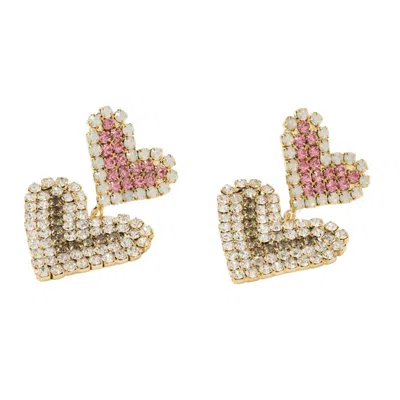 Tami&tami Women's Matias Heart Dangle Gold Earrings