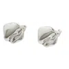Tami&tami Women's Silver Matias Small Moon Stud Earrings