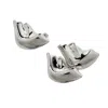 Tami&tami Women's Silver Ten Sixty Four Studio Body Six White Gold Earrings