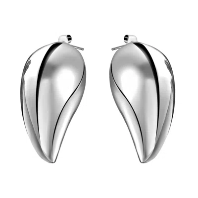 Tami&tami Women's Silver Ten Sixty Four Studio Bold Horn Earrings