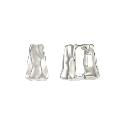 Tami&tami Women's Silver / White / Gold Heradi Small Ground White Gold Earrings