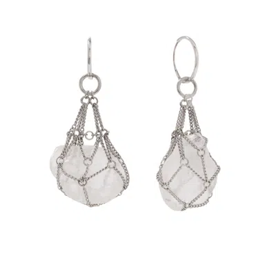 Tami&tami Women's Silver / White Ten Sixty Four Studios Silver Earrings