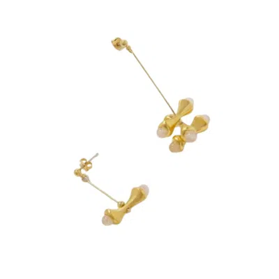 Tami&tami Women's Ten Sixty Four Studio Body Ten Drop Gold Earrings