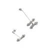 Tami&tami Women's Ten Sixty Four Studio Body Ten Drop Silver Earrings