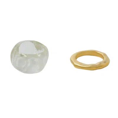 Tami&tami Women's Ten Sixty Four Studio Curvilinear Archives Gold Ring Set