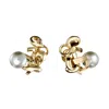 Tami&tami Women's Twins E Gold Earrings
