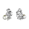 Tami&tami Women's Twins E Silver Earrings