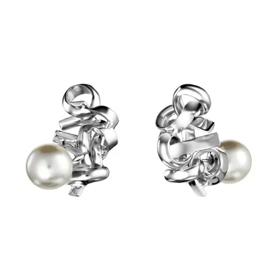 Tami&tami Women's Twins E Silver Earrings