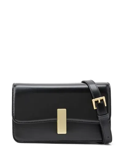 Tammy & Benjamin Blake Leather Shoulder Bag In Noir_ebene