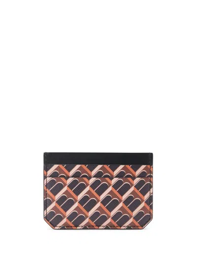 Tammy & Benjamin Geometric-pattern Card Holder In Black
