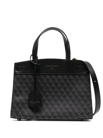 Tammy & Benjamin Monogram-pattern Cross Bag In Black