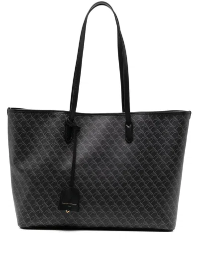 Tammy & Benjamin Monogram-pattern Tote Bag In Black