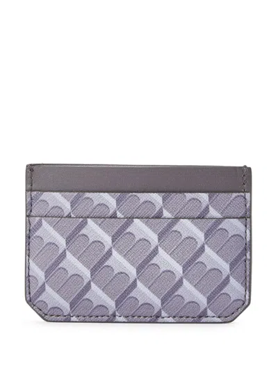 Tammy & Benjamin Geometric-pattern Card Holder In Grey