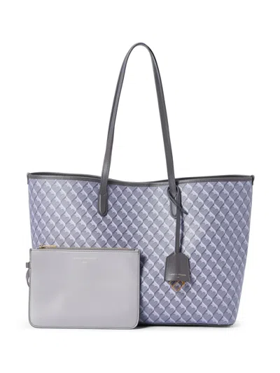 Tammy & Benjamin Monogram-pattern Tote Bag In Grey