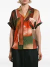 Tanaka Abstract-print Camp-collar Shirt In Multi