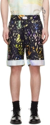 Tanaka Black Printed Shorts In The Universe