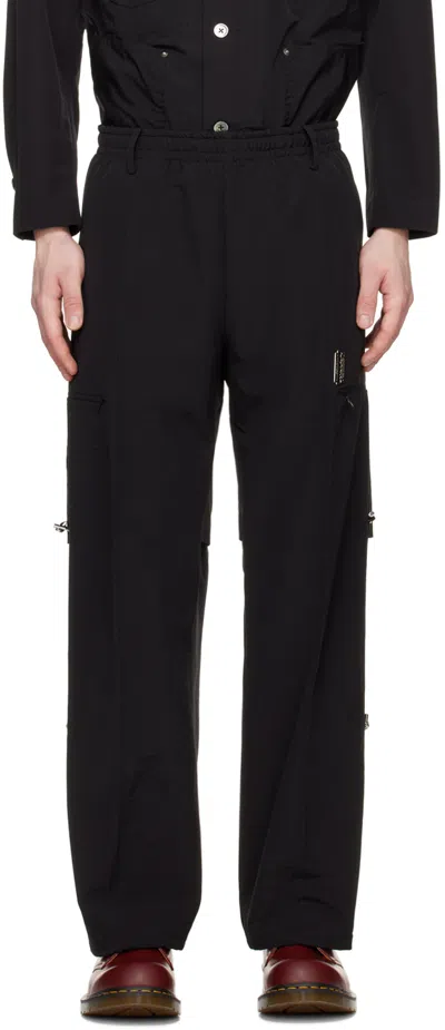 Tanaka Black Training Trousers In Black Grosgrain