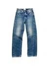 Tanaka Blue Button Jeans In Blue