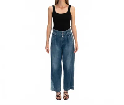Tanaka High Rise Wide Leg Trousers In Blue