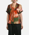 Tanaka Abstract-print Camp-collar Shirt