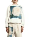 Tanaka Relaxed Crewneck Sweatshirt With Striking Abstract Print In White