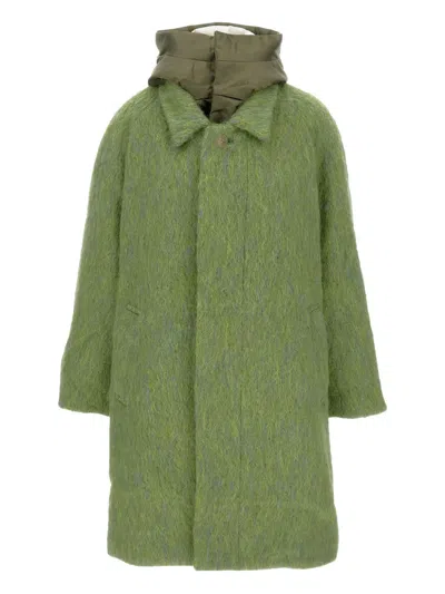 TANAKA TANAKA REMOVABLE HOOD BUTTONED COAT