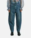 Tanaka Tapered Jean Trousers With High Waist In Blue