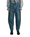Tanaka Tapered Jean Trousers With High Waist In Blue