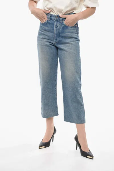 Tanaka Wide-leg Cropped Jeans In Blue